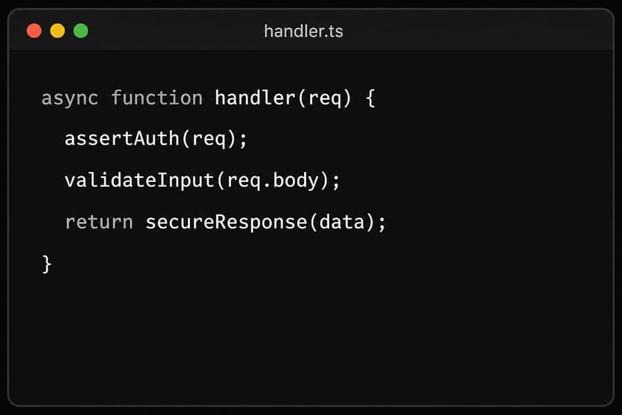 handler.ts — secure request handler